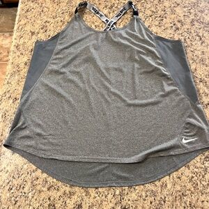 Nike Women's Gray Racerback Dri-FIT Tank Top